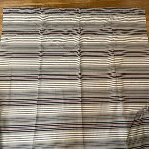 Blackout Curtains, Grey, Red, Navy Blue, and White Striped